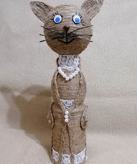 Из джута статуэтка "Кот" в интернет-магазине Своими Руками