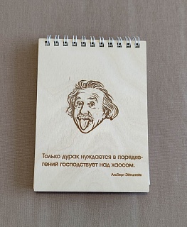Деревянный блокнот "Энштейн" в интернет-магазине Своими Руками