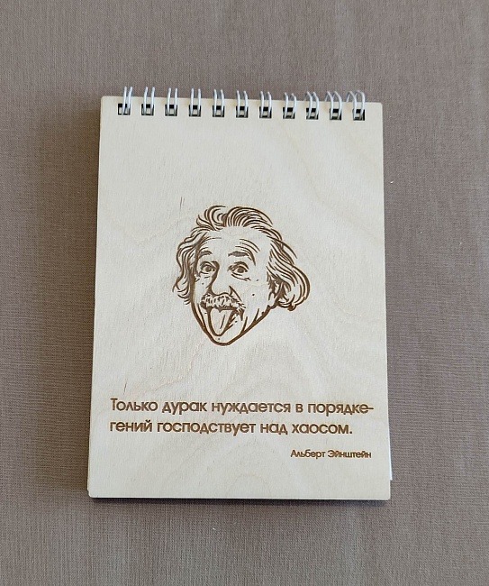 Деревянный блокнот "Энштейн" в интернет-магазине Своими Руками