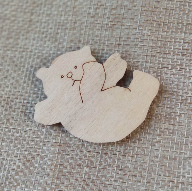 Заготовка из дерева "Мишка лежебока" в интернет-магазине Своими Руками