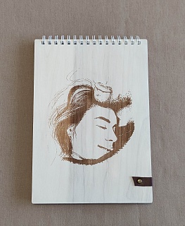 Деревянный блокнот "Лицо" в интернет-магазине Своими Руками