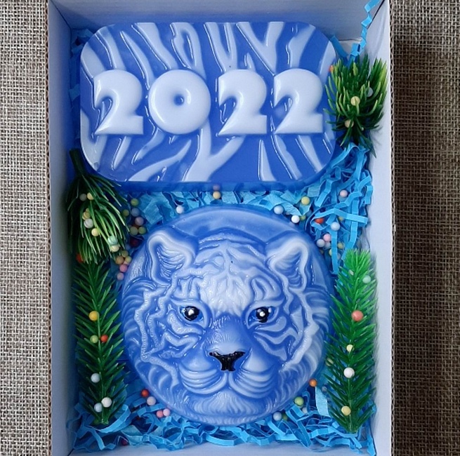 Набор сувенирного мыла "Тигр 2022" в интернет-магазине Своими Руками