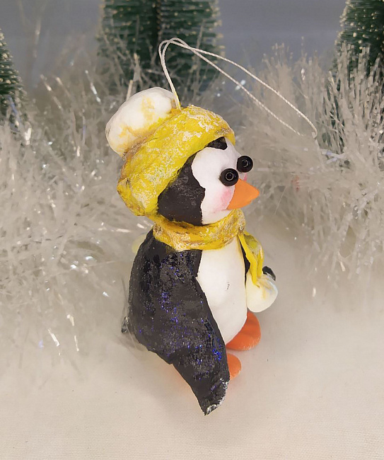 Ватная елочная игрушка "Пингвиненок 2" в интернет-магазине Своими Руками