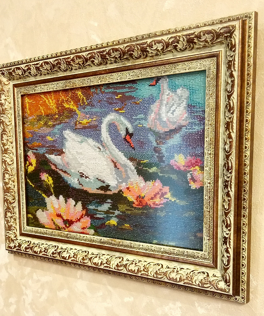 Интерьерная картина "Лебеди" в интернет-магазине Своими Руками