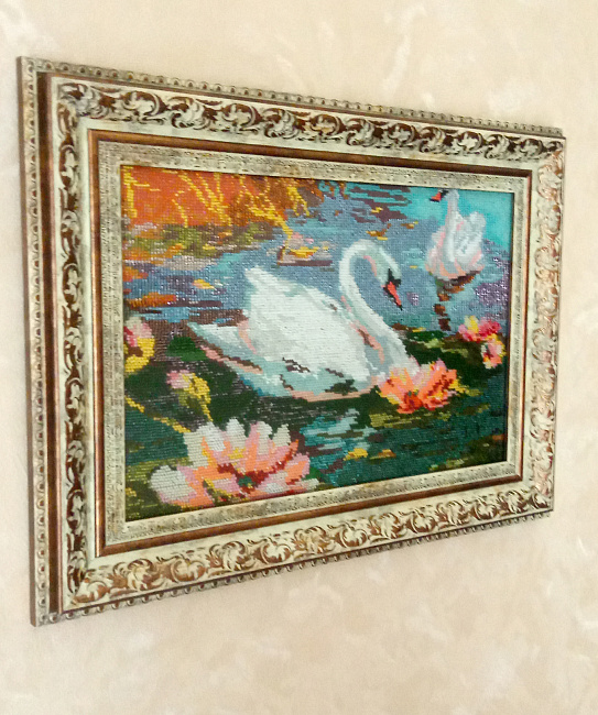 Интерьерная картина "Лебеди" в интернет-магазине Своими Руками