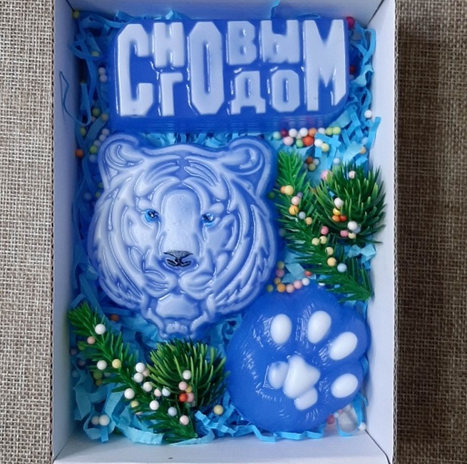 Набор сувенирного мыла "С новым годом тигра" в интернет-магазине Своими Руками