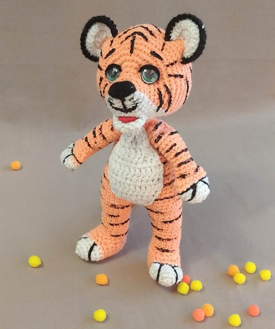 Вязаная игрушка "Тигрушка" в интернет-магазине Своими Руками