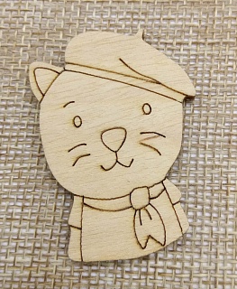 Заготовка из дерева "Кот художник" в интернет-магазине Своими Руками