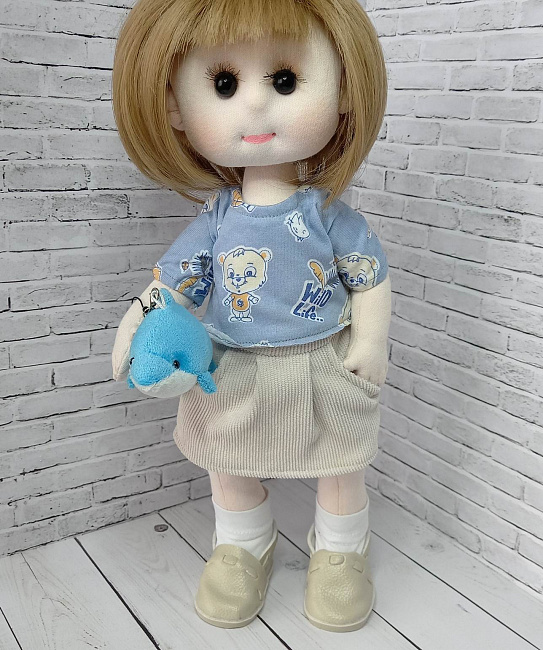 Текстильная игровая кукла с гардеробом в интернет-магазине Своими Руками