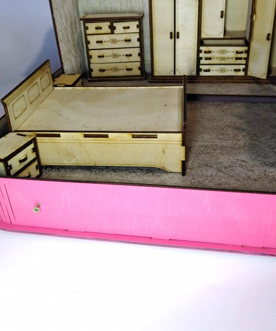 Кукольный домик спальня "Розовые сны" в интернет-магазине Своими Руками