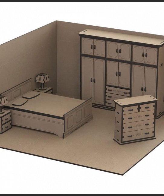 Кукольный домик конструктор "Спальня" в интернет-магазине Своими Руками