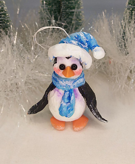 Ватная елочная игрушка "Пингвиненок" в интернет-магазине Своими Руками