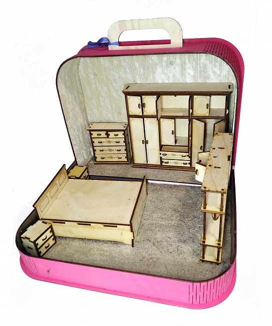 Кукольный домик спальня "Розовые сны" в интернет-магазине Своими Руками