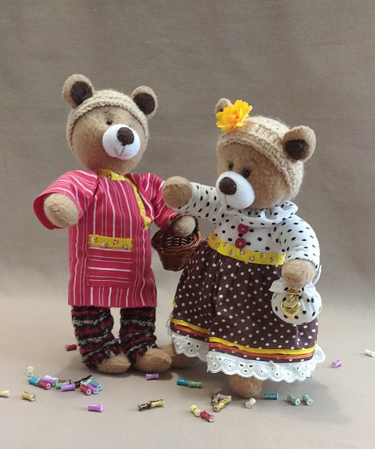 Текстильная игрушка "Семья медведей" в интернет-магазине Своими Руками