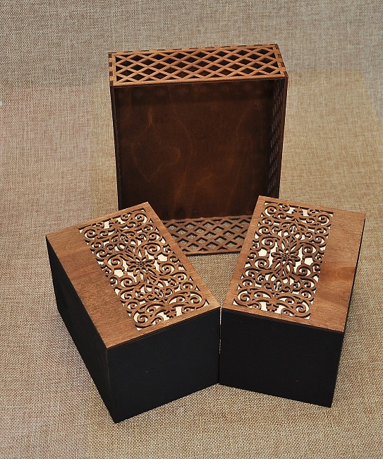 Комплект шкатулок из дерева "Ажур" в интернет-магазине Своими Руками
