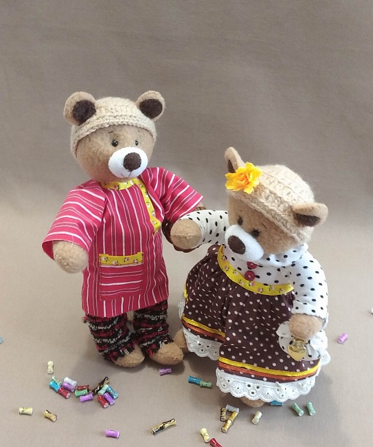 Текстильная игрушка "Семья медведей" в интернет-магазине Своими Руками