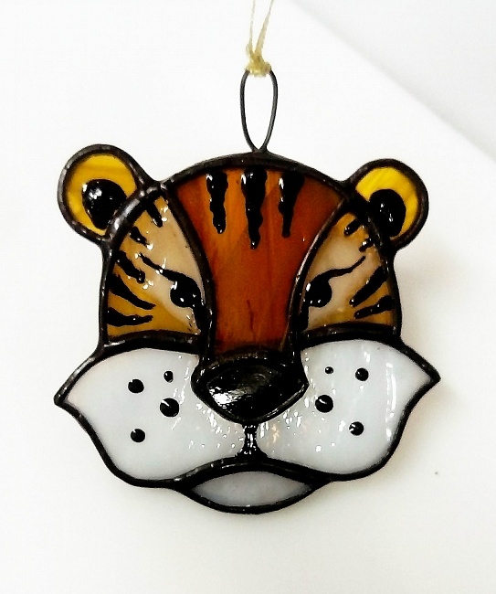 Новогоднее украшение из стекла "Тигр 2" в интернет-магазине Своими Руками