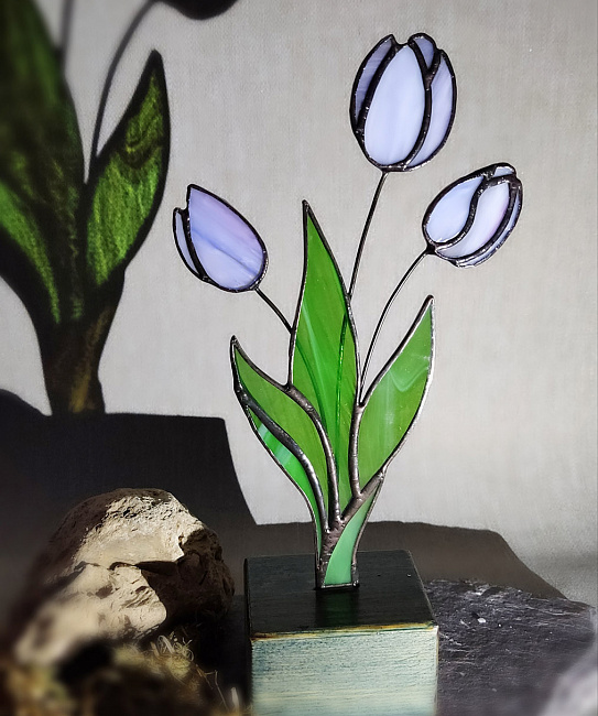 Декоративное украшение "Синие тюльпаны" в интернет-магазине Своими Руками