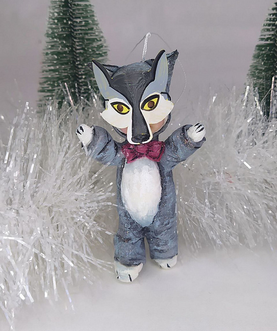 Ватная игрушка "Малыш в костюме волка" в интернет-магазине Своими Руками