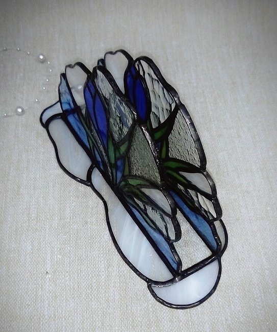 Салфетница из стекла "Синий крокус" в интернет-магазине Своими Руками